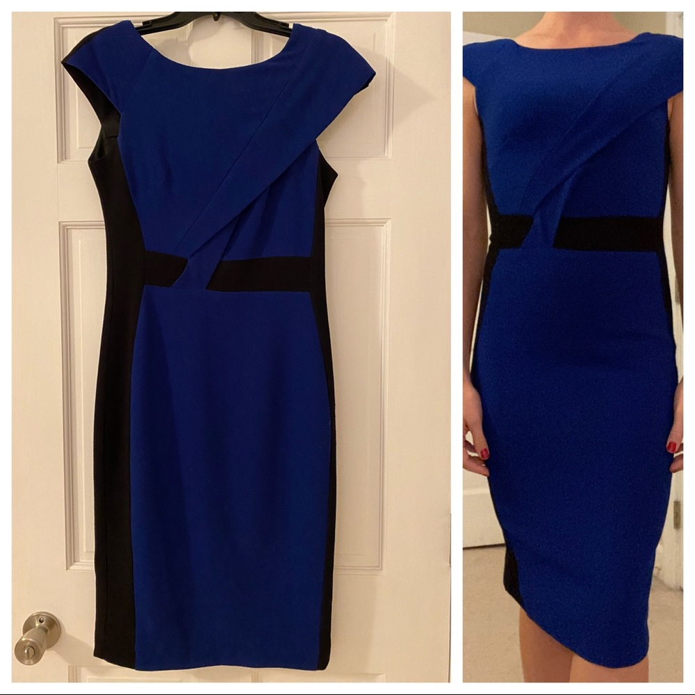 Royal Blue and Black dress
